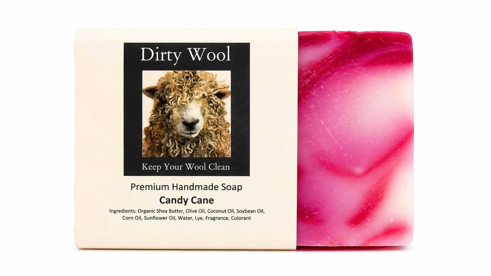 Dirty Wool Candy Cane Soap